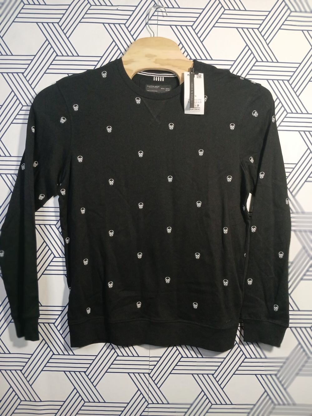 Cactus Man Ricky Singh NWT Skull Print Sweatshirt Graphic Pullover